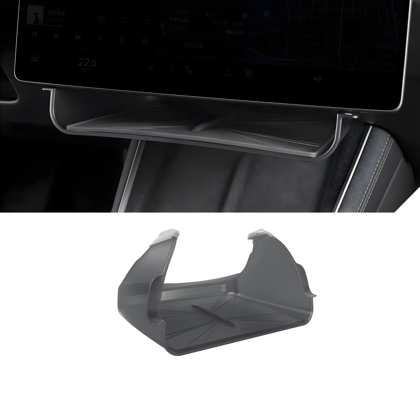 Under Screen Organizer - Model Y Juniper 2025+/Model 3 Highland 2024+