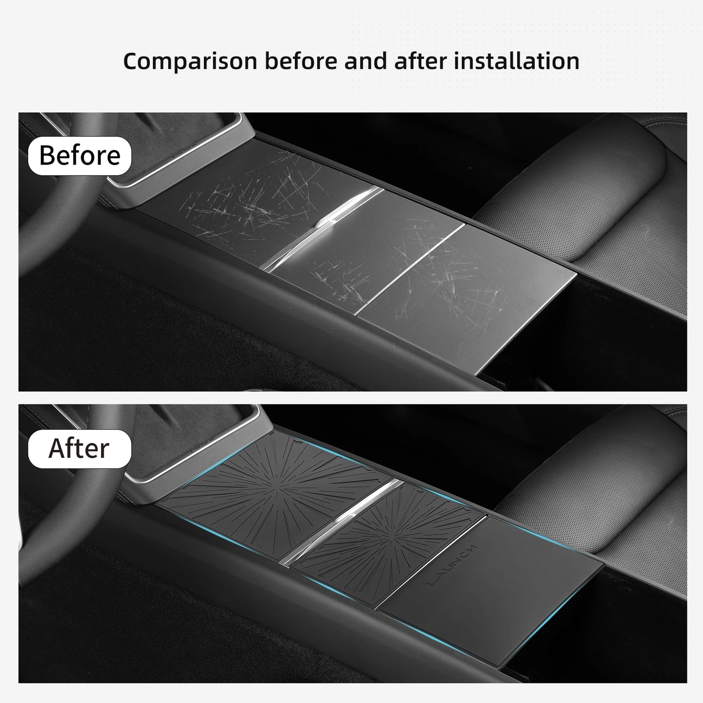 Console Armor Kit - Model Y Juniper 2025+ & Model 3 Highland 2024+