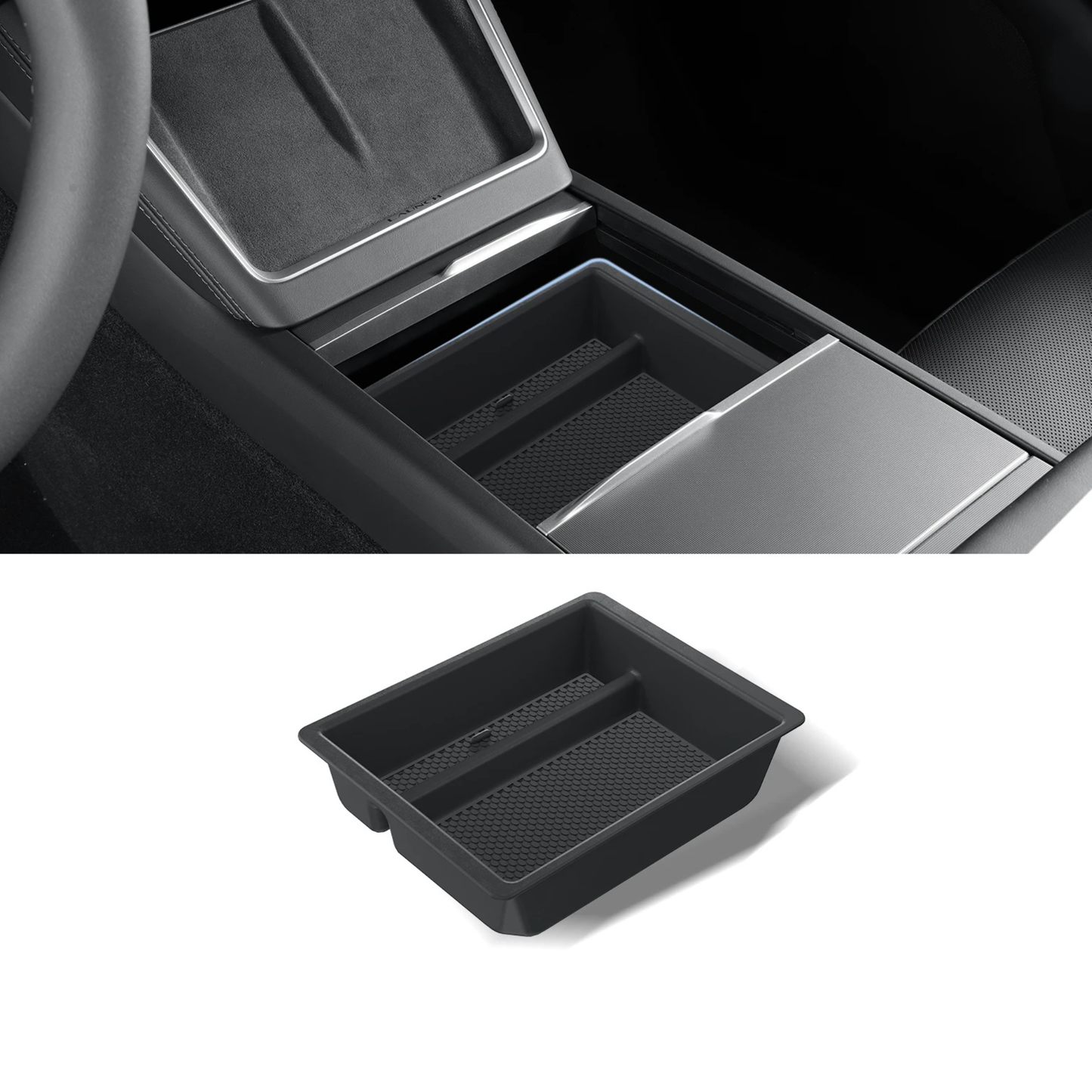 Console Storage Tray - Model Y Juniper 2025+/ Model 3 Highland 2024+