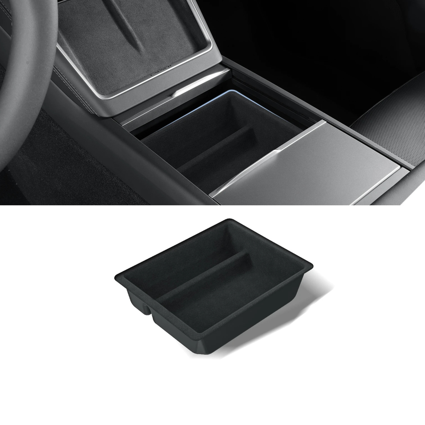 Console Storage Tray - Model Y Juniper 2025+/ Model 3 Highland 2024+
