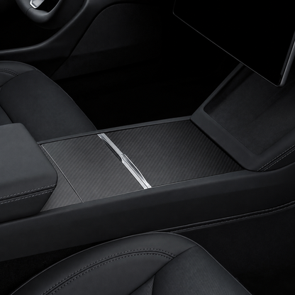 Center Console Carbon Fiber Wrap Kit - Model Y Juniper 2025+/Model 3 Highland 2024+