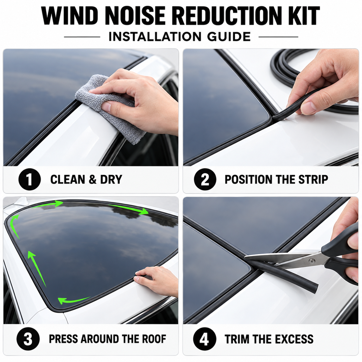 Wind Noise Reduction Kit - Model Y 2020-2025+