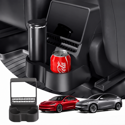 Rear Console Cup Holder Organizer - Model Y Juniper 2025+/Model 3 Highland 2024+