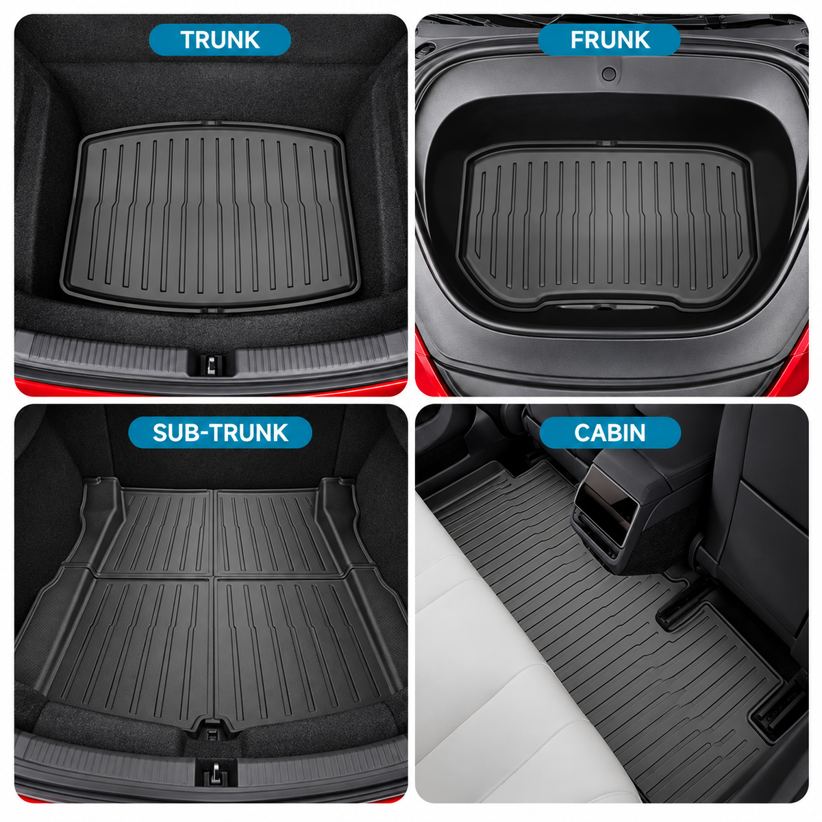 All-Weather TPE Floor Mats – Model 3 Highland 2024+