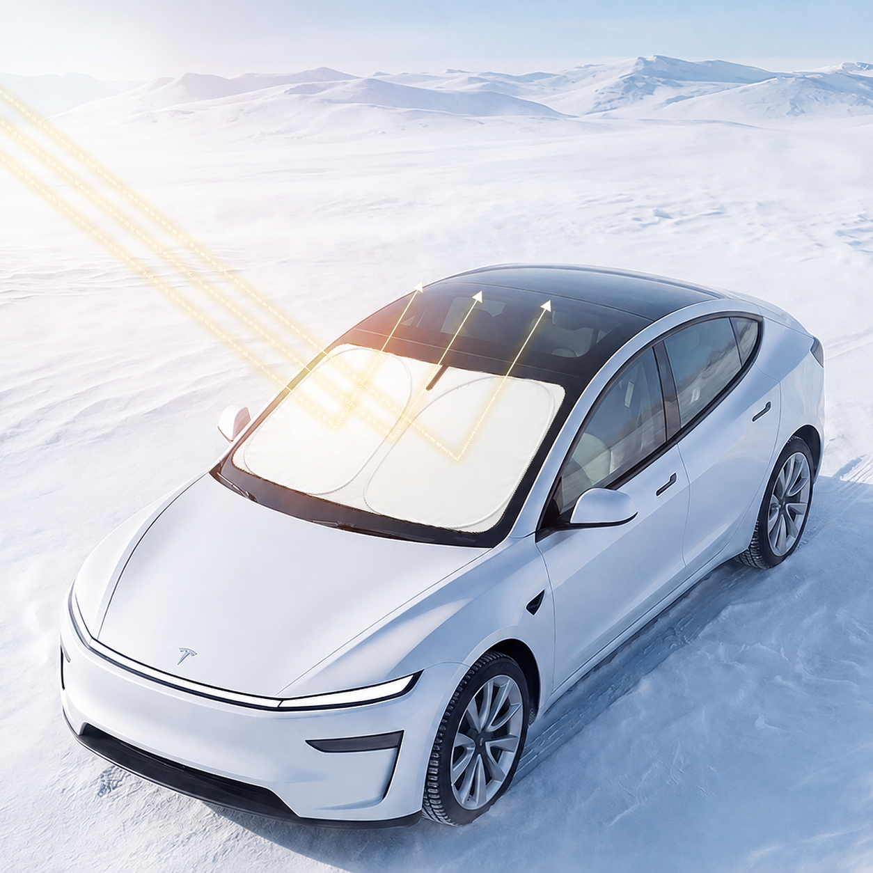 Windshield Sunshade - Model Y Juniper 2025+/Model 3 Highland 2024+