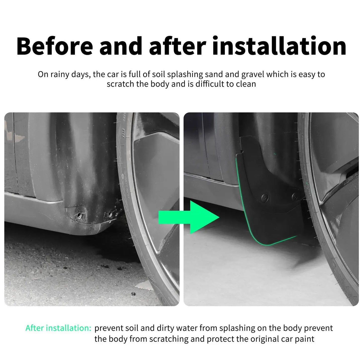Flexible Mud Flap Set - Model Y Juniper 2025+
