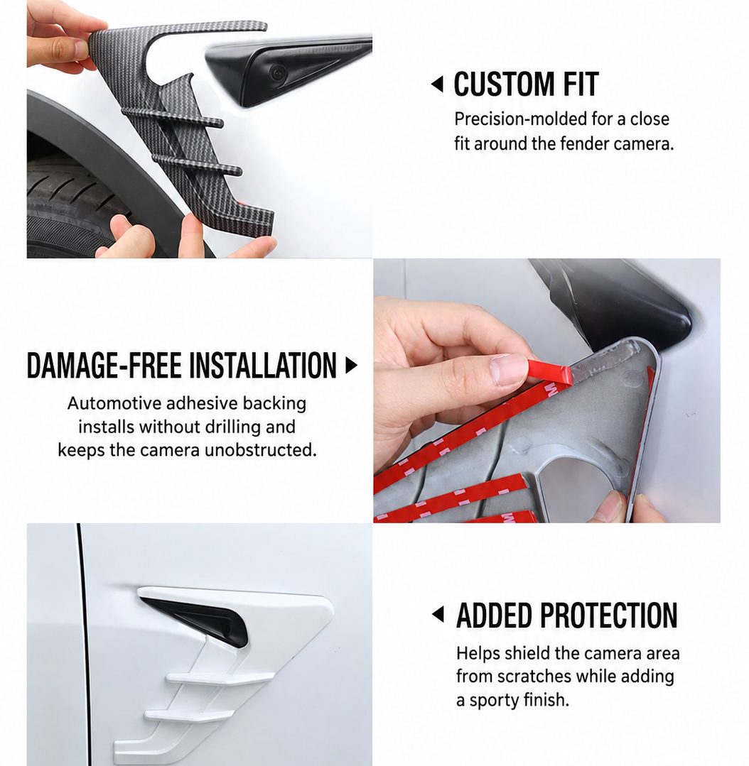 Fender Camera Trim Covers  - Model Y Juniper 2025+/Model 3 Highland 2024+
