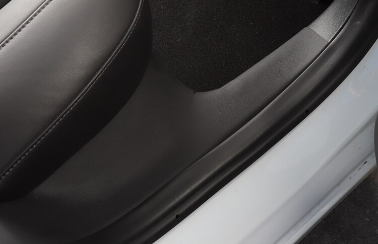 Leather Door Sill Protective Covers (Set of 4) - Model 3 2017-2023
